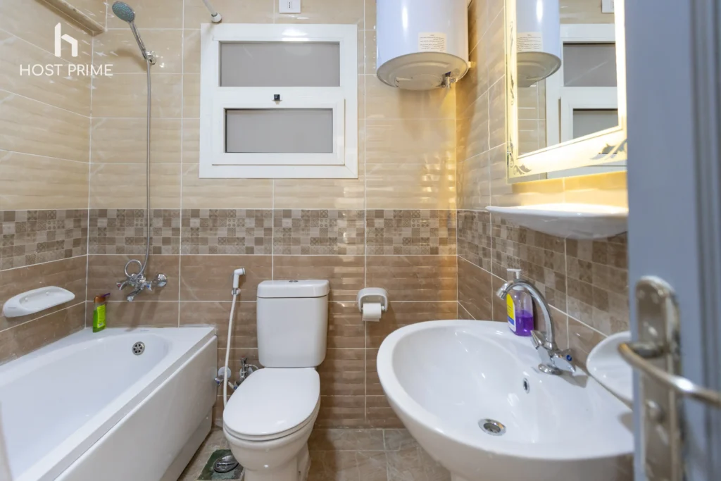 luxury spacious toilet bathroom