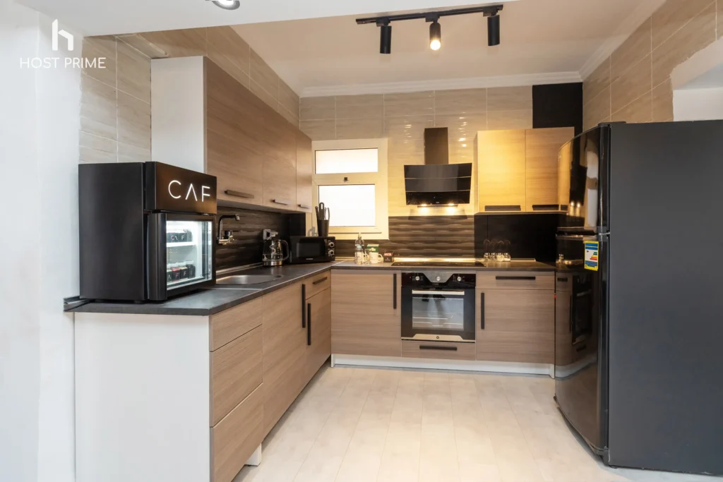 Modern Kitchen in Al Rehab City Apartment