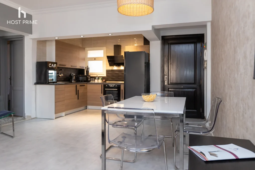 Modern Kitchen in Al Rehab City Apartment