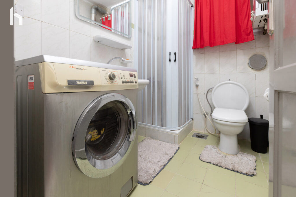 Relaxing bathroom retreat in your Al Rehab City apartment.