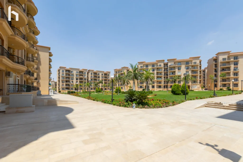 Enjoy the serenity of the nearby garden near your Al Rehab City apartment.